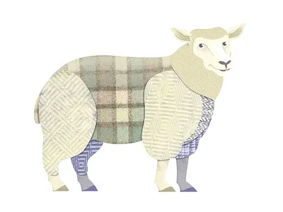 Stumpy the Sheep digital art illustration photoshop sheep texture textures