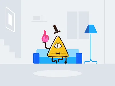 Bill Cipher 👁️ bill cipher gravity falls illustration