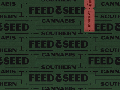 Feed&Seed badge branding cannabis cannabis branding cannabis packaging creative market design font design pattern retro type type design typography vector