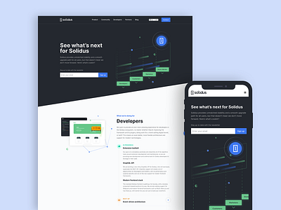 Roadmap - Solidus ecommerce landing page platform product design ui ux web web design website websites