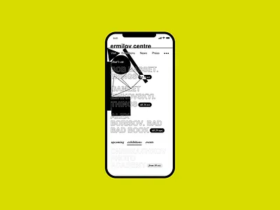 Minimalist Gallery Mobile Website animation ar app artgallery black white bright concept design gallery minimal mobile motion ui