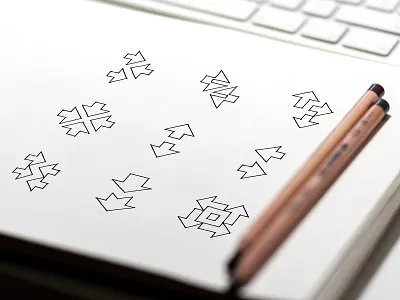 Arrows and letters abstract adobe illustrator arrows creative design agency emblem ghitea design icons letters logo logo designer logo sign logotype mark negative space sign sketch sketches symbol web design