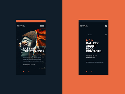 TOMAAS.® dark interface mobile mobile ui ui webdesign