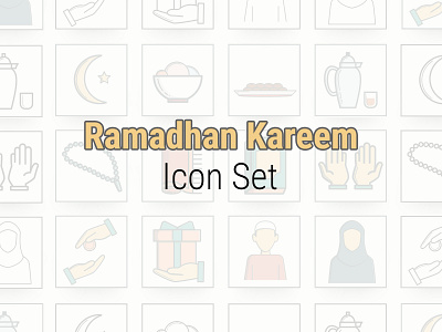 Ramadhan Icon Set arab arabian arabic art cattle collection colorful design element fasting food graphic holy holy book icon iftar illustration islamic isolated man