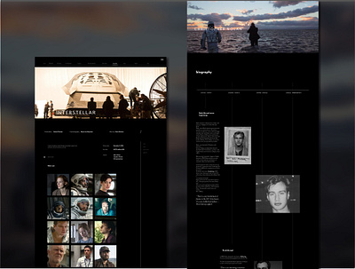 FILM DIRECTOR WEBSITE - CHRISTOPHER NOLAN christopher nolan color creative creative design gradient graphicdesign infographic interstellar landingpage minimal movie typography ui web web page webdesign