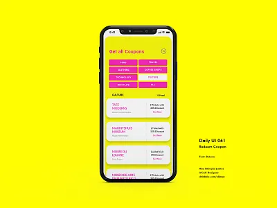 Redeem Copoun #061 DailyUi Challenge app appdesign coupons daily 100 challenge dailyui dailyui061 dailyuichallenge design discount gradient interface interfacedesign ui uidesign xd