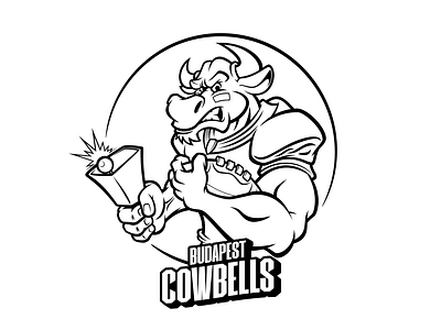 Cowbells Mascot coloring page american football budapest budapest cowbells coloring coloring page covid19 cowbells football design football hungary illustration mascot quarantine tgers diy vector