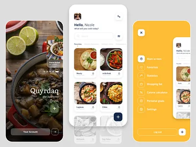 Cooking App adobexd app application design application ui clean clean ui cooking app minimal moblieapp product design ui ux web