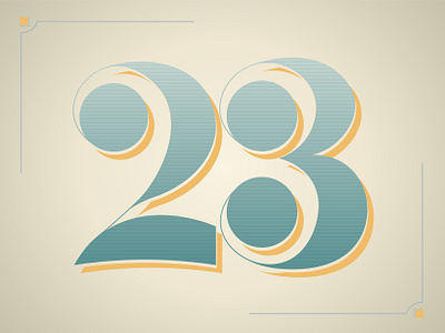 23 design graphic design illustration illustrator lettering numbers typography