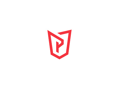 P logo branding design logo