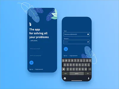 Leafy Login form field leaves login login design login form login page login screen plant app plants sign in signup