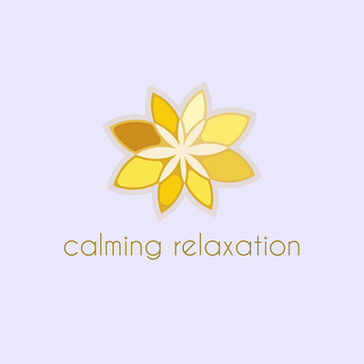 Calming relaxation art branding flat flower illustration illustrator logo lotus meditation minimal vector