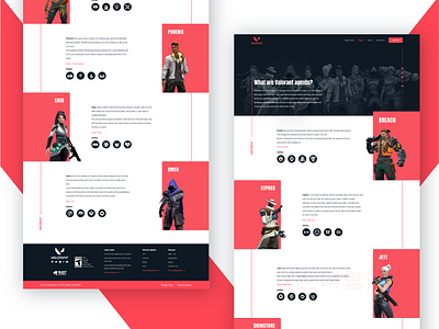 VALORANT - Agents website creative creative design design figmadesign game website interface interface uiux redesign concept ux web desgin