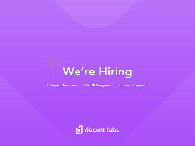 We're Hiring agency designer hiring job tech