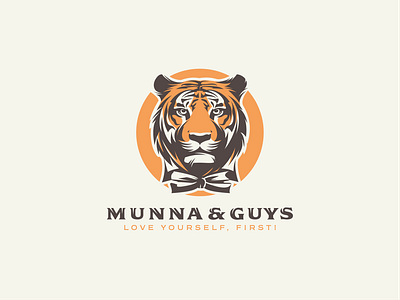 MUNNA & GUYS adobe illustrator graphic design illustration logo design tiger vector