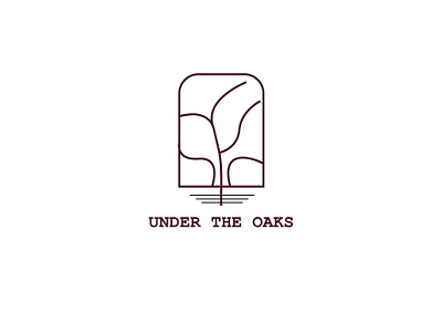 Under the Oaks logo graphic design logo design