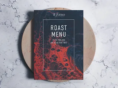 Roast Menu for Il Forno restaurant campaign design layout leaflet menu menu design poster print restaurant