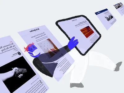 Link List illustration color design illustration