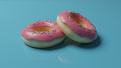 3d doughnut design 3d animation 3d art 3d artist blender blender3d doughnut foodie modelling photography rendering sculpture illustration vfx visual design