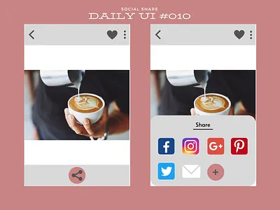 Social Share #010 daily 100 challenge dailyui dailyuichallenge