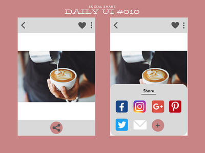 Social Share #010 daily 100 challenge dailyui dailyuichallenge