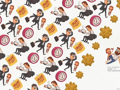 Life patterns - Corona-Illustration series coronavirus illustration pandemic