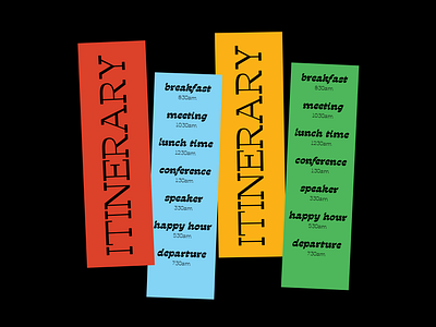 Type Proofs! colorful conference lettering reverse contrast schedule type type design type foundry typography