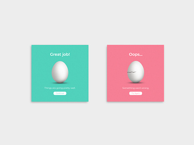 Daily UI challenge #011 - Flash Message continue dailyui dailyuichallenge egg flash message try again uidesign uiux userinterface userinterfacedesign useriterfacedesigner visualdesign visualdesigner