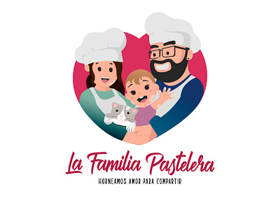 Familia Pastelera branding illustration logo