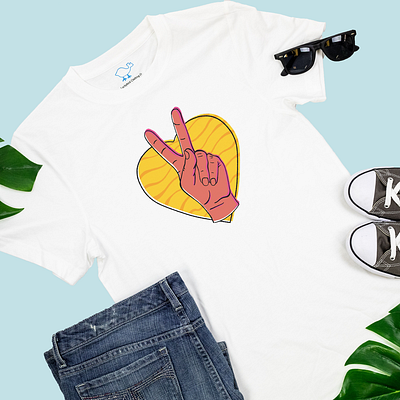 Peace Sign Shirt Design draw hand hand drawn heart illustration peace peace hand peace heart shirt shirt design vintage
