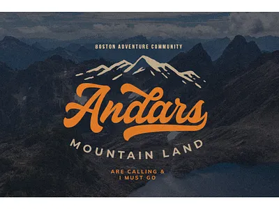 Vintage rocky mountain logo free font land lettering lettering artist lettering logo mountain retro typeface vintage vintage logo