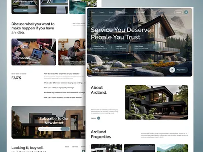 Real Estate Website, Landing Page Design architech home home decor home design landing page landing page design real estate real estate website uiux webpage design website