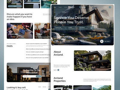 Real Estate Website, Landing Page Design architech home home decor home design landing page landing page design real estate real estate website uiux webpage design website