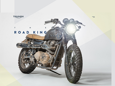 Triumph Design Concept bike bio dailyui dailyuichallenge design designs home homepage homepagedesign travel triumph webdesign website