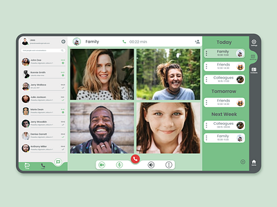 Video Chat App chat app desktop ui ux video app web xd