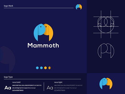 Golden ratio Mammoth logo 3d abstract brand brand identity business company concept corporate creative custom goldenratio interface logo logotype recent logo typography