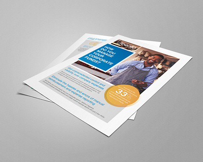 Flyer design 2 page blue bright bussines clean company design flyer flyer artwork flyer design fresh gray layout orange