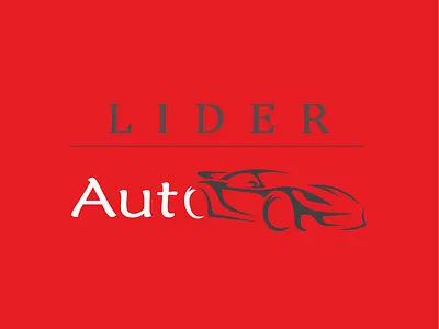 Logo _ Lider Auto autoshop black branding car color design georgia icon idea illustration logo logoconcept logodesign red symbol vector