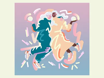 duo fashion illustration women