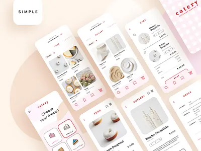 Simple branding catering design food graphic designer illustration mobile ui ux uxuidesign