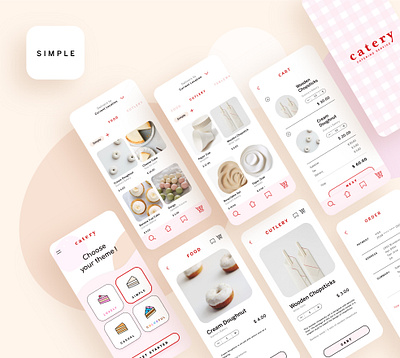 Simple branding catering design food graphic designer illustration mobile ui ux uxuidesign