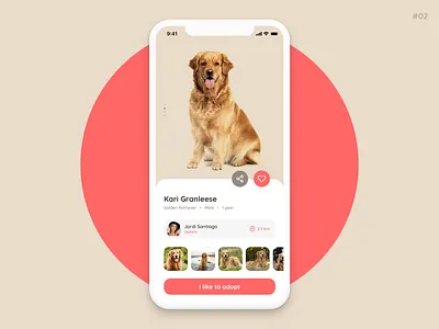 Adopt a pet | App UI adoption android app app concept design ios pet pet app pet shop ui ux