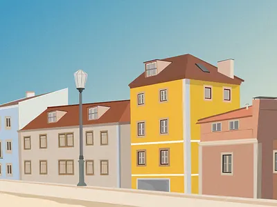Lisbon / GoTravel Illustrations Project | Illustration adobe illustrator art city city illustration design designer europe graphic graphic design graphic designer illustration illustration art illustrations illustrator line art lisboa lisbon portugal portuguese