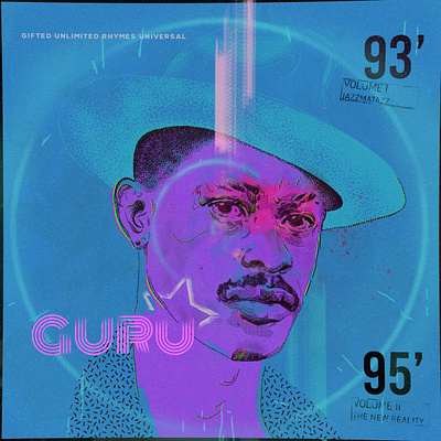 Guru Illustration gangstarr guru illustration sketch
