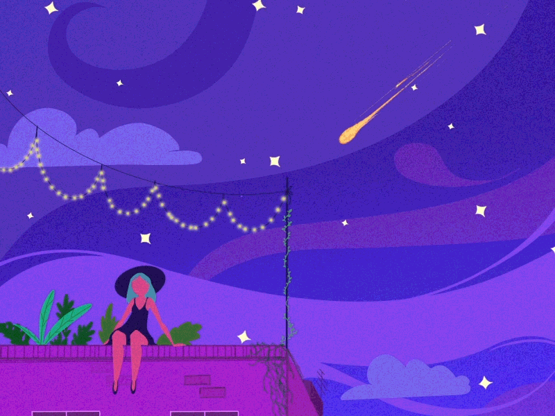 Cosmos animation character design gif gif animated girl illustration motion