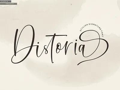 Distoria Signature Script branding design calligraphy calligraphy and lettering artist calligraphy font card casual script logo lovely font modern design wedding card