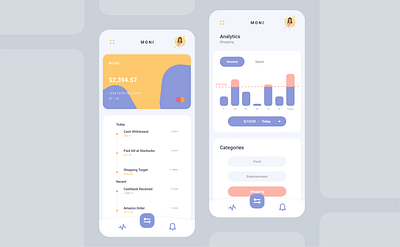 Finance mobile app app design figma flat interface design minimal mobile app mobile design ui ux