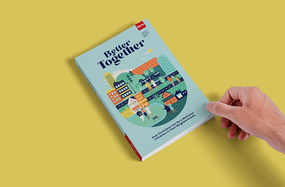 Better Together book cover book cover design colorful community illustration neighborhood neighbors people soft cover vibrant