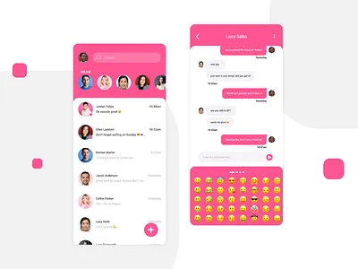 Messaging app app design figma flat interface design minimal mobile app mobile design ui ux
