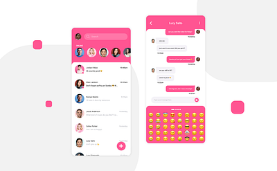 Messaging app app design figma flat interface design minimal mobile app mobile design ui ux